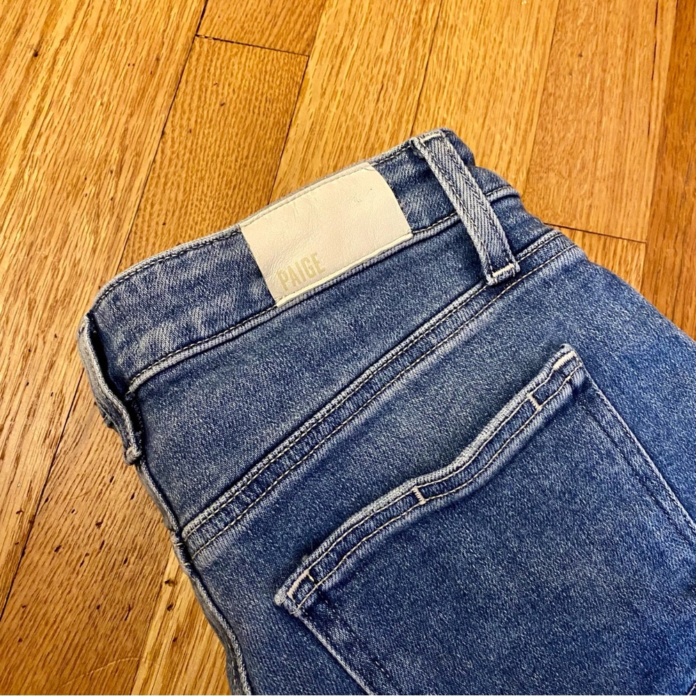 PAIGE Amber Mid Rise Straight Leg Jeans
